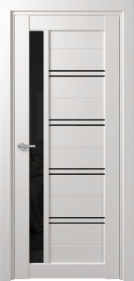 Межкомнатные двери D19 DEFORM ДО Lacobel черный лак Дуб шале снежный