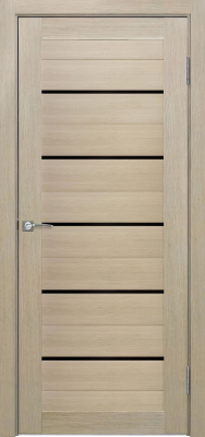 Межкомнатные двери 22S(р) Lacobel черный лак Лиственница крем
