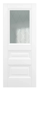 Межкомнатные двери Ампир ДО Baguette B2 Сатинато с рисунком ромб