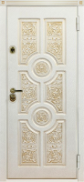 Входные двери Версаче 3К90 ХФ-38 Белый - П-10 Дуб беленый