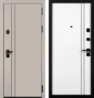 Входные двери Молден 3К90 вертикаль 2 ЮП-32 Латте (ZB855-2) - ЮП-32 ZB Белый