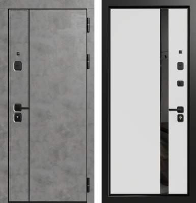 Входные двери Крафт 3К90 TOR ЮР-44 MI 41 Пластер грей - ЮР22 ZB Белый