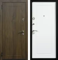 Входные двери Ален ЮП-1 Орех тёмный - ЮП-1 ZB Белый