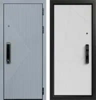 Входные двери Тринити 3К90 ЮР-37 RAL 7011 - H-67 ZB Белый