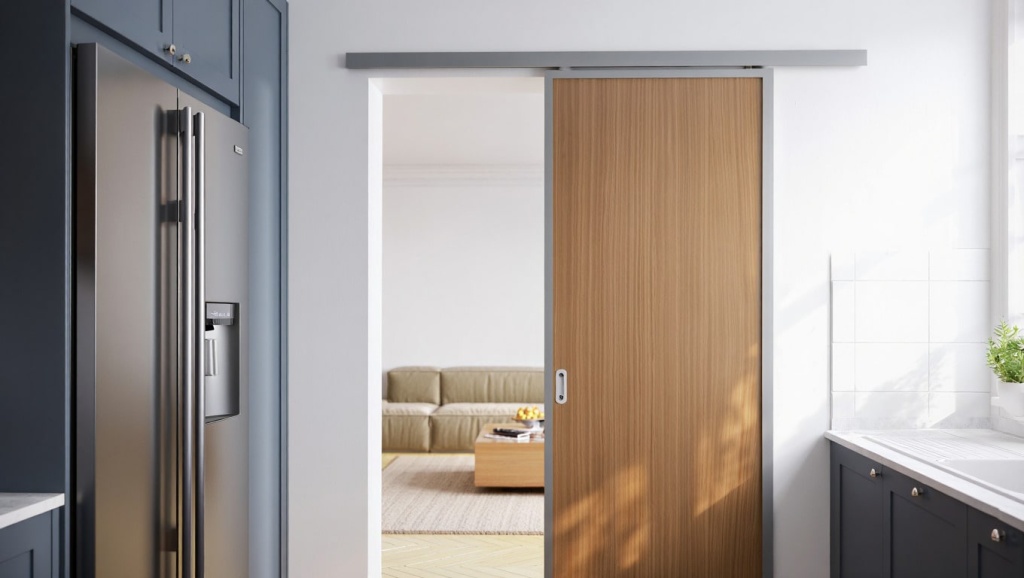 экономия места раздвижной дверью