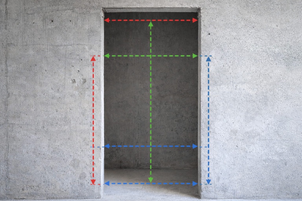 tri-tochki-zamera-dvernogo-proema-po-shirine-verh-centr-niz-i-tri-po-vysote три точки замера дверного проема по ширине (верх, центр, низ) и три по высоте