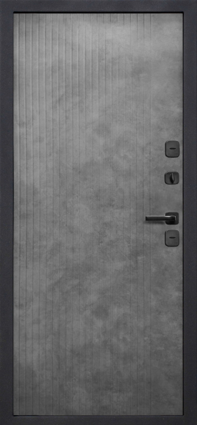Входные двери ISOTERMA Букле Букле графит Бетон лофт грей