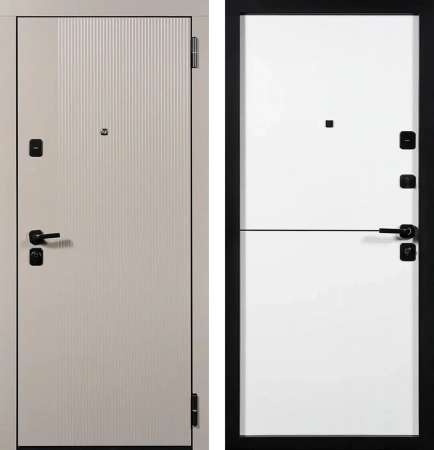 Входные двери TR 18 горизонталь 1 ЮП-21 Латте (ZB855-2) - ЮП-33 ZB Белый