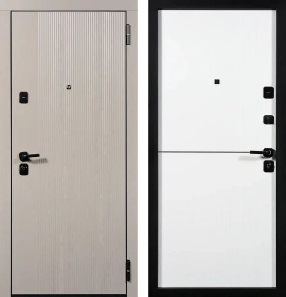 Входные двери TR 18 горизонталь 1 ЮП-21 Латте (ZB855-2) - ЮП-33 ZB Белый