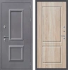 Входные двери M60 ТЕРМО штамп 2 квадрата Букле графит - ФЛТ-7 Дуб Сонома светлый