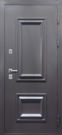 Входные двери Termo 2 Антрацит букле Велюр белый