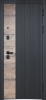 Входные двери Luxor Дуб Вертикаль Зеркало Сатин черный Эмалит белый
