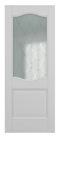 Межкомнатная дверь Венеция ДО Baguette B5.2 Сатинато с рисунком ромб