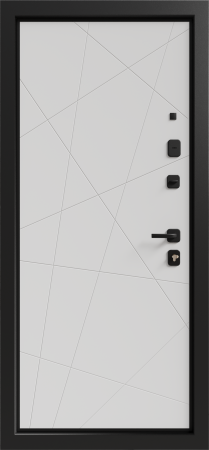 Входные двери Лимана 3К90 ЮР-33 Графит - H-67 ZB Белый