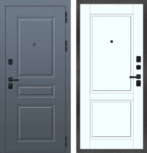 Входные двери M107 ФЛ-32 Velluto Oscure AG 710 - ФЛ-30 Velluto Bianco AG 700