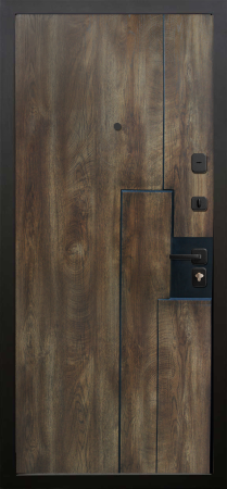 Входные двери Крона 3К90 ЮР18 Махагон - ЮР18 дуб коньяк