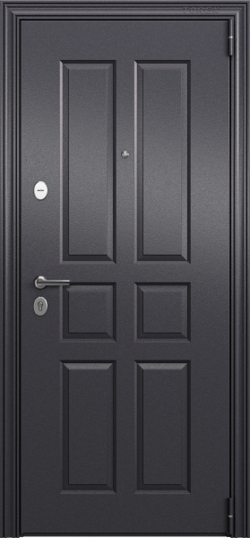Входные двери DELTA LT MP VDM-1 Темно-серый букле графит - СК-10 Бьянко
