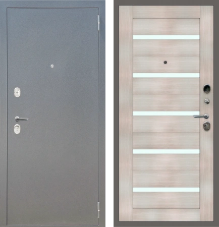 Входные двери M30 металл Букле графит - СБ-1 Лиственница беленая