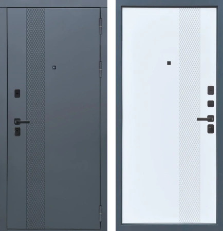 Входные двери M12 ФЛ-33 Velluto Oscure AG 710 - ФЛ-33 Velluto Bianco AG 700