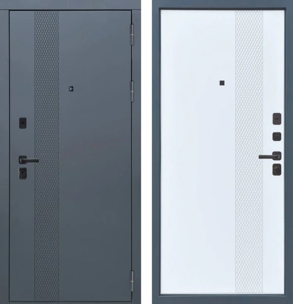 Входные двери M12 ФЛ-33 Velluto Oscure AG 710 - ФЛ-33 Velluto Bianco AG 700