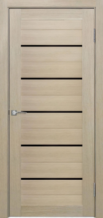 Межкомнатные двери 22S(р) Lacobel черный лак Лиственница крем