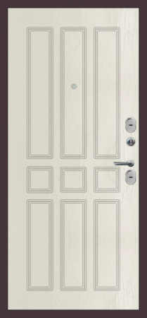 Входные двери M32 металл Медный антик - ФЛ-81 Белый ясень