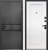 Входные двери Luxor Карбон Черный карбон Эмалит белый