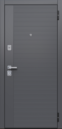 Входные двери Бостон Сатин графит бетон снежный