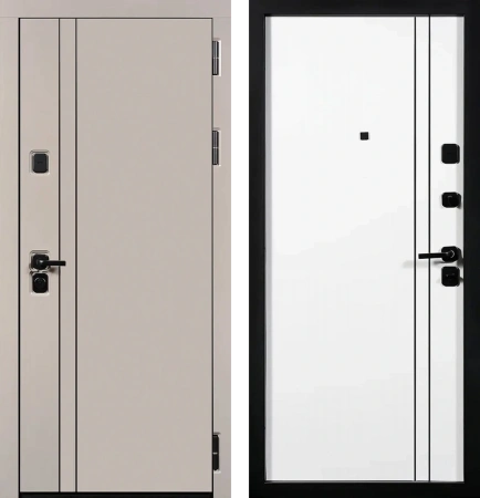 Входные двери Молден 3К90 вертикаль 2 ЮП-32 Латте (ZB855-2) - ЮП-32 ZB Белый