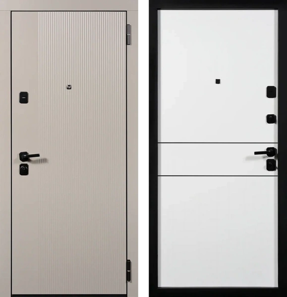 Входные двери TR 18 горизонталь 2 ЮП-21 Латте (ZB855-2) - ЮП-34 ZB Белый