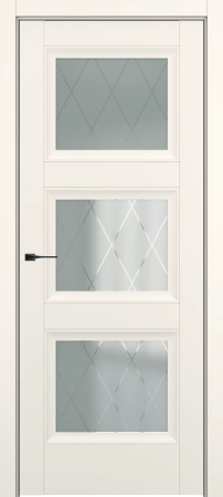 Межкомнатные двери Гранд ДО Baguette B2 Сатинато с рисунком ромб