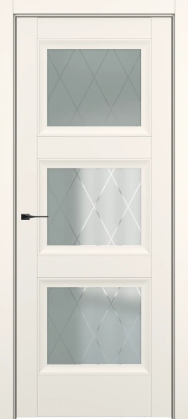 Межкомнатные двери Гранд ДО Baguette B2 Сатинато с рисунком ромб