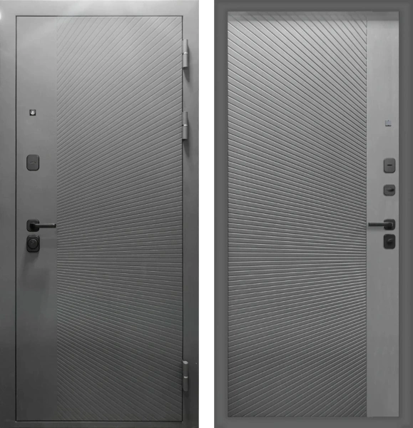Входные двери Концепт Линии 9 см муар 7024 Сатин графит