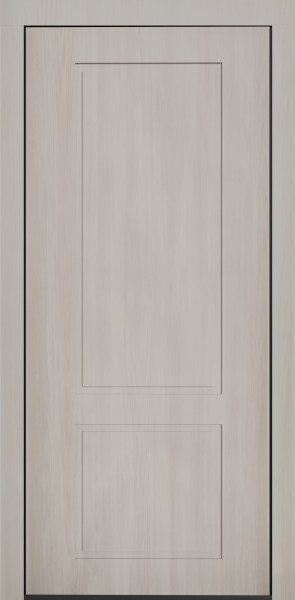 Входные двери Сталлер Comfort 3K ЮП-2 Дуб шале снежный - ЮП-15 (декоративная зеркальная вставка) Дуб шале снежный