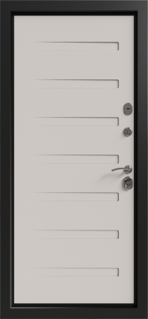 Входные двери Пиано П-18 Графит - П-18 Белый текстурный