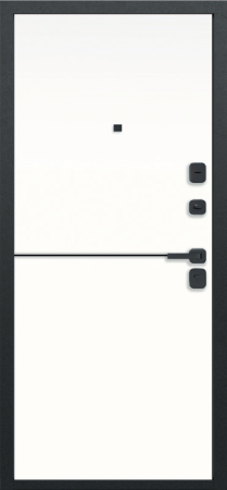 Входные двери Гарда 9 Молдинг Сатин коричневый Эмалит белый