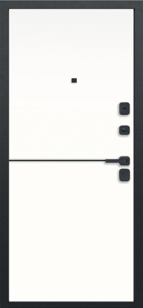 Входные двери Гарда 9 Молдинг Сатин коричневый Эмалит белый