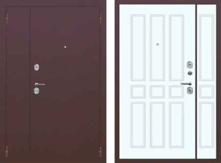 Входные двери M32 1200 металл Медный антик - ФЛ-81 Velluto Bianco AG 700