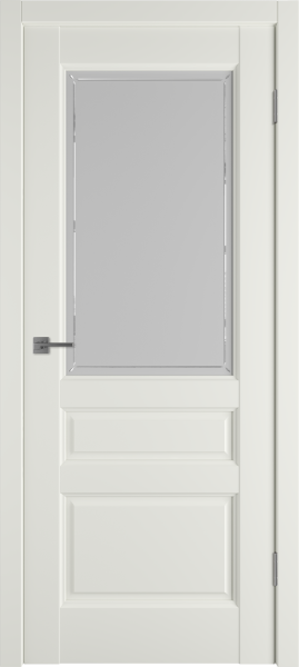 Межкомнатные двери Elegant 3 ДО Crystal Cloud MidWhite