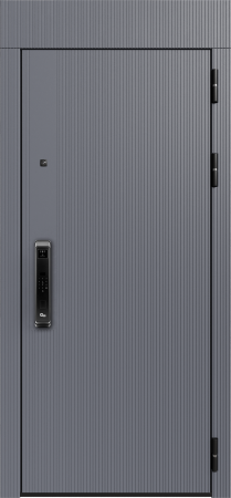 Входные двери Либерти 3К90 ЮР-39 RAL 9011 - ЮР-42 декоративная зеркальная вставка RAL 9003