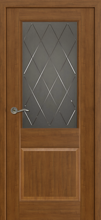 Межкомнатные двери Элегия-1 ДО графит с гравировкой