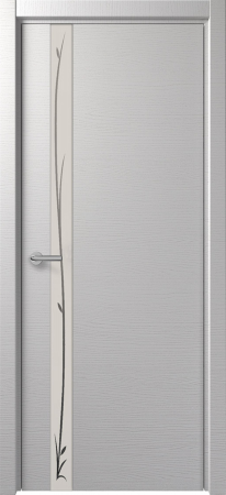 Межкомнатные двери Н-2 зеркало белое с рис.