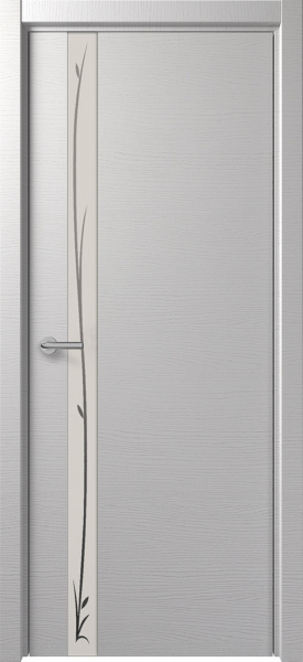Межкомнатные двери Н-2 зеркало белое с рис.