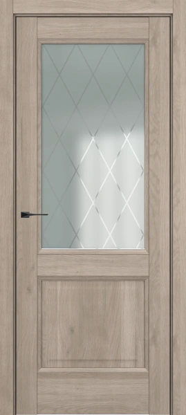 Межкомнатные двери Венеция ДО Baguette B5 Сатинато с рисунком ромб