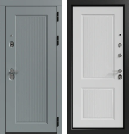 Входные двери Сафира 3К90 ЮР-31 RAL 7012 - ЮР-32 RAL 9003