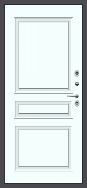 Входные двери M20 ТЕРМО ФЛ Букле графит - ФЛТ-2 Velluto Bianco AG 700