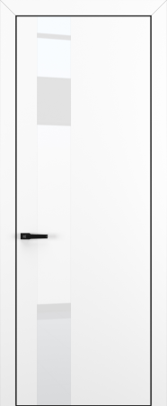 Межкомнатные двери Квалитет К3 Lacobel White Pure Белый матовый