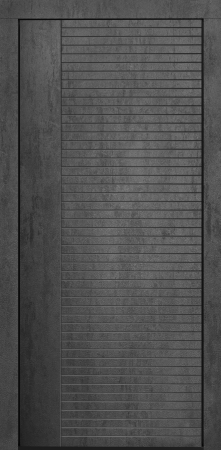 Входные двери Сталлер Comfort 3K ЮП-17 LS936-2 Бетон темный - ЮП-15 (декоративная зеркальная вставка) бетон снежный