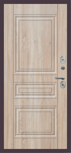 Входные двери M53 с фрезеровкой Букле опал - ФЛ-10 Дуб Сонома светлый