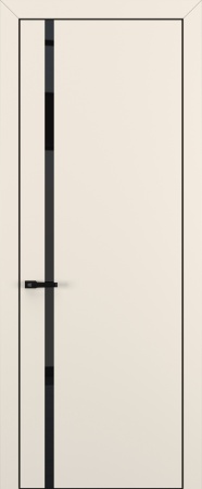 Межкомнатные двери Квалитет К1 Lacobel Black Classic Матовый крем